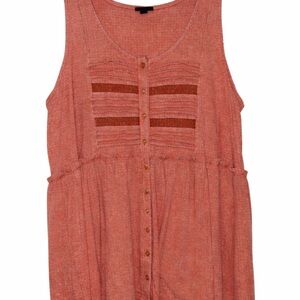 Torrid Ribbed Knit Top in Coral Pink